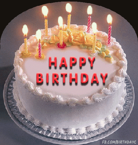 Happy Birthday Cake Candles Gif